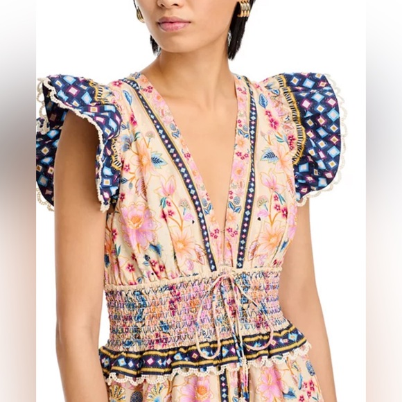 FARM Rio Superbloom Tapestry Cream Maxi Dress, Small - Picture 2 of 8